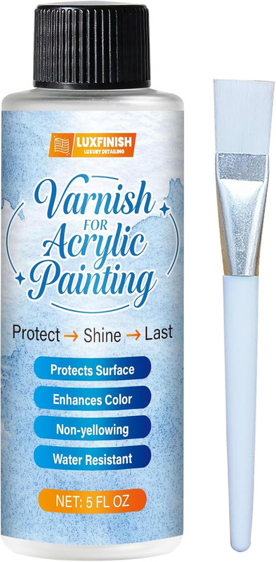 Varnish for Acrylic Painting | High Gloss Acrylic Varnish, Non-Yellowing, UV Res