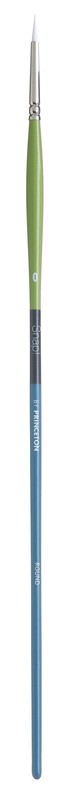 Princeton Snap! White Taklon Long Handle Brush-Round Size 0 - 5A002ZQ7-1H128