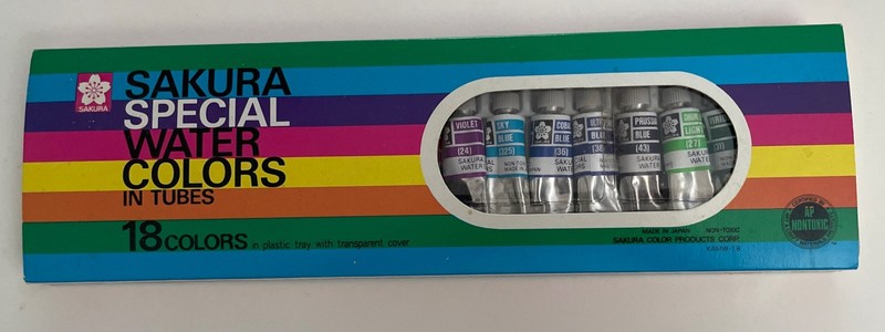 Japan Sakura Special Water Colors In Tubes 18 Colors