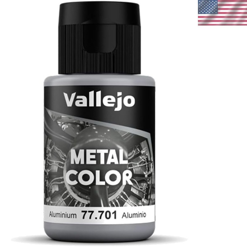 Water-Based Aluminium Color 32ml - Non-Toxic, Full Coverage for Model Finishes