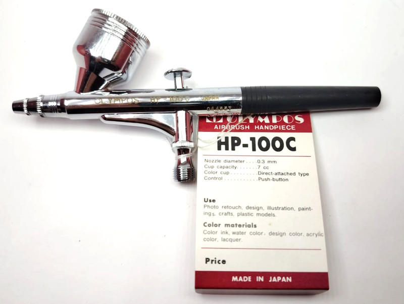 Olympos HP-100C Airbrush NOS 0.3mm Made in Japan New in Box FedEx RARE gallery