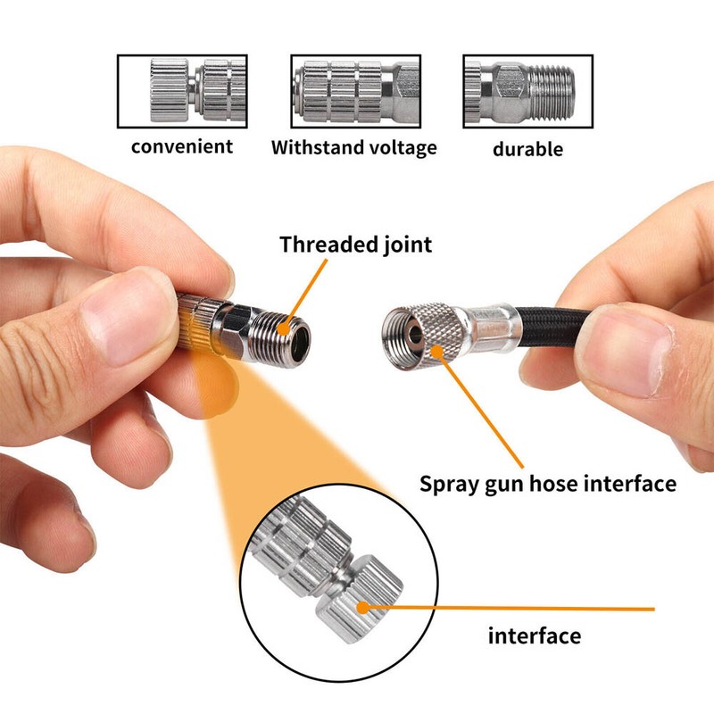 Airbrush Quick Release Disconnect Adapter 1/8" Plug Adpter Fitting Air Hose 4PC gallery