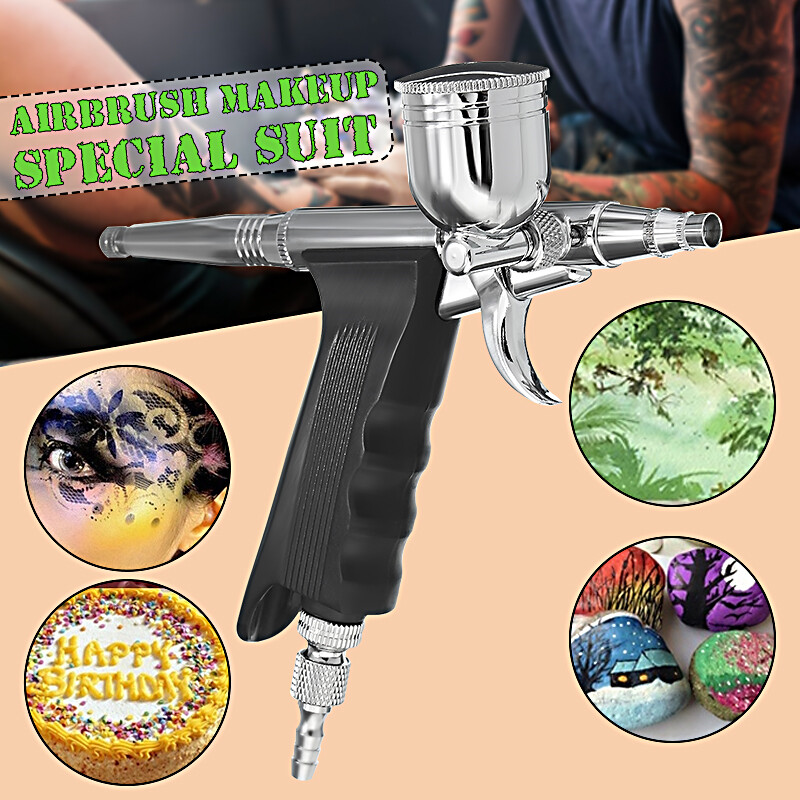 Gravity Feed Airbrush 0.3mm Spray Gun Air Brush Kit Model Paint Tattoo Nail Art