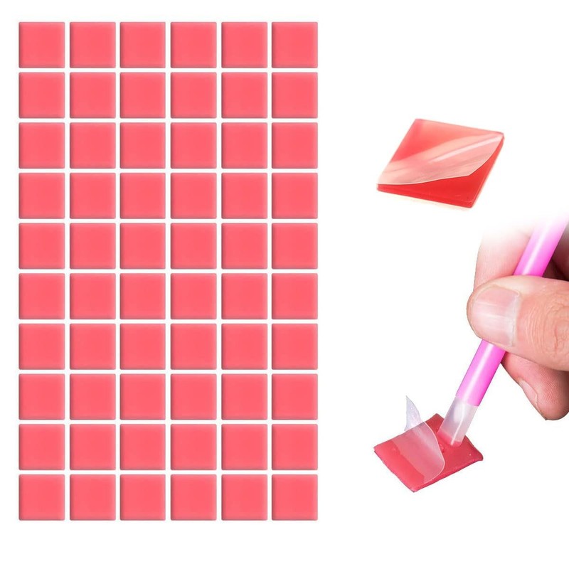60 Pcs Painting Glue Clay Wax for DIY 0.8 x inches (2 x 2 cm), Red