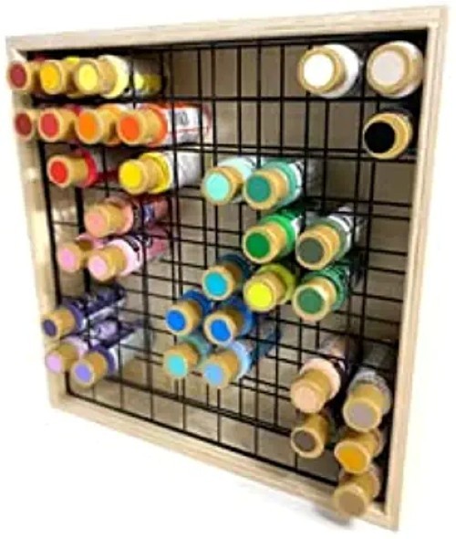 Birchwood box for craft paints