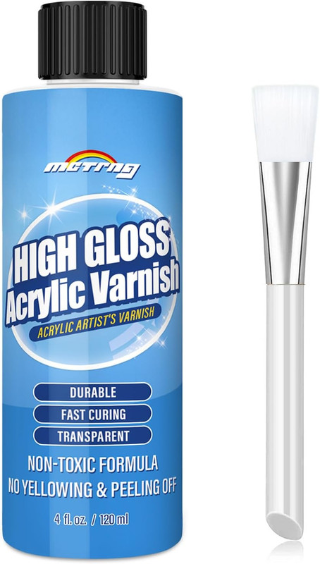 Gloss Acrylic Varnish Clear Coat Non Yellowing High Gloss Finish for Artwork