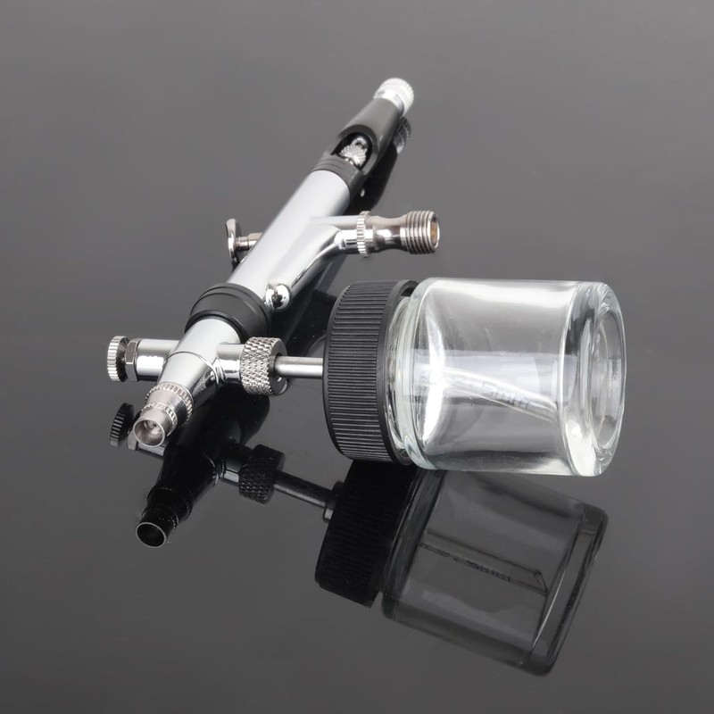 Airbrush Pen with Rotatable Air Brush Head,Gravity and Both Side Siphon Feeding gallery