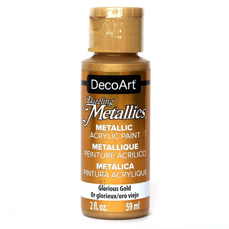 DecoArt DM-DA071 Dazzling Metallics 2 Fl Oz (Pack of 1), Glorious Gold