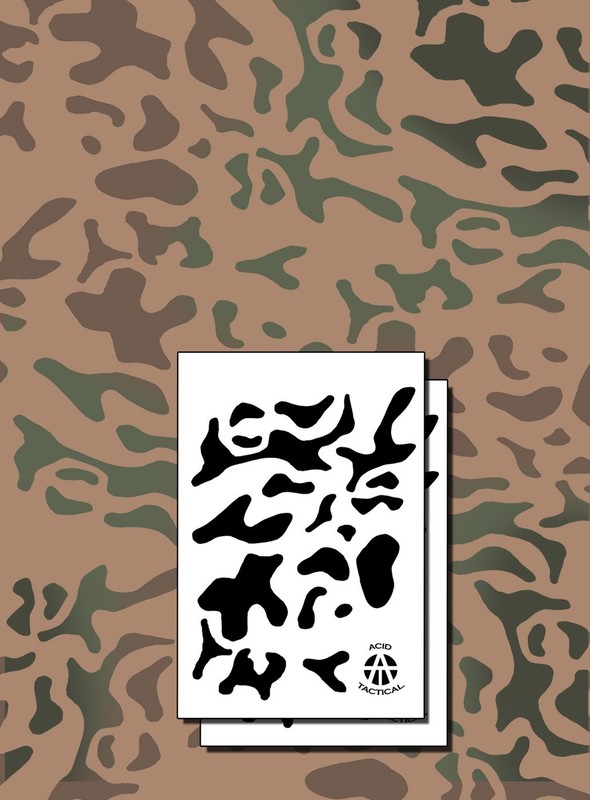 2Pack! Multicam Vinyl Airbrush Stencils 10 Mil Camouflage Duracoat 14×9″