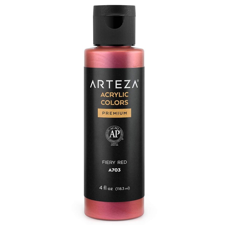 ARTZ-3669 Art-Paints A703 Fiery Red 4 Fl Oz Pack of 1