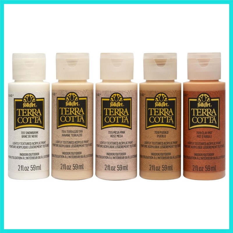 Terra Cotta Acrylic Paint Set of 5, Essentials 2 fl oz Assorted Matte Finish …