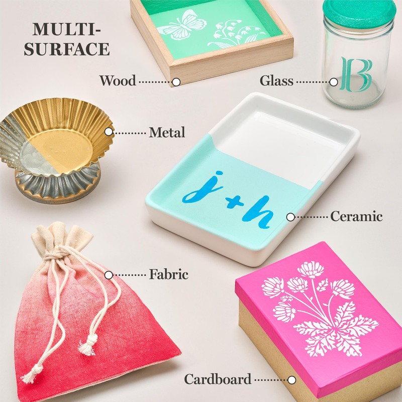 Martha Stewart Multi-Surface Specialty 10 pc Paint Set, Rainbow Sparkle gallery