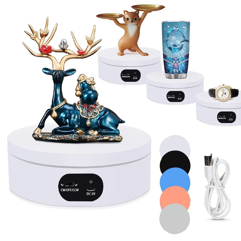 Electric Rotating Display Stand 360°Automatic Mute Photography Rotating Turnt…