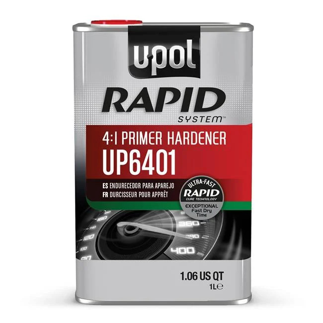 U Pol UPO6401 1 Liter Rapid System Primer Hardener Liquid Tin Clear