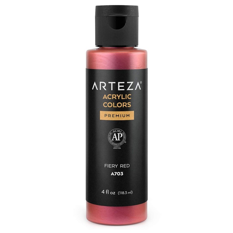 ARTEZA ARTZ-3669 Art-Paints, A703 Fiery 4 Fl Oz (Pack of 1), Red