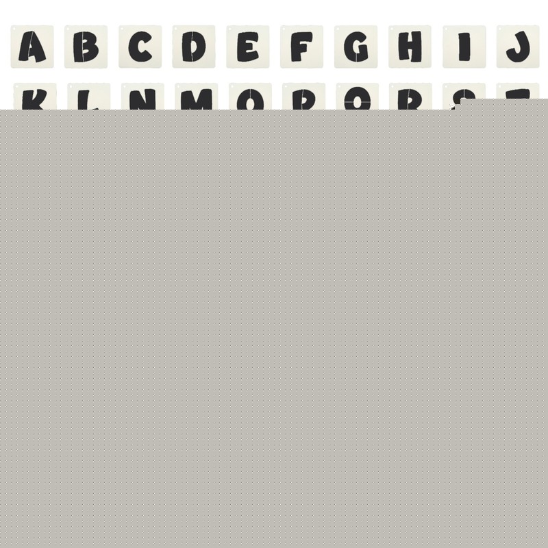 2 Set 1.25″ Letter Stencils, Square, 42 Count