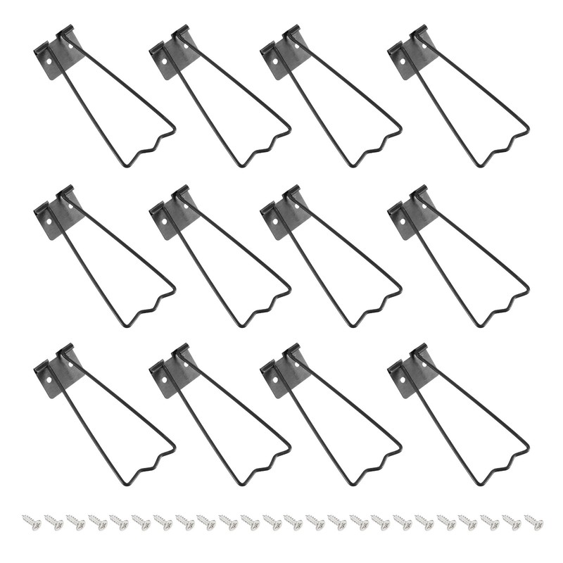 12 Set 3.39″ Easel Back Metal Picture Frame Back Stand with Screws Black