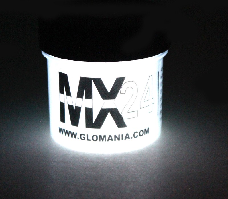 White MX24 Extreme Glow in the Dark Paint Super Bright 1oz