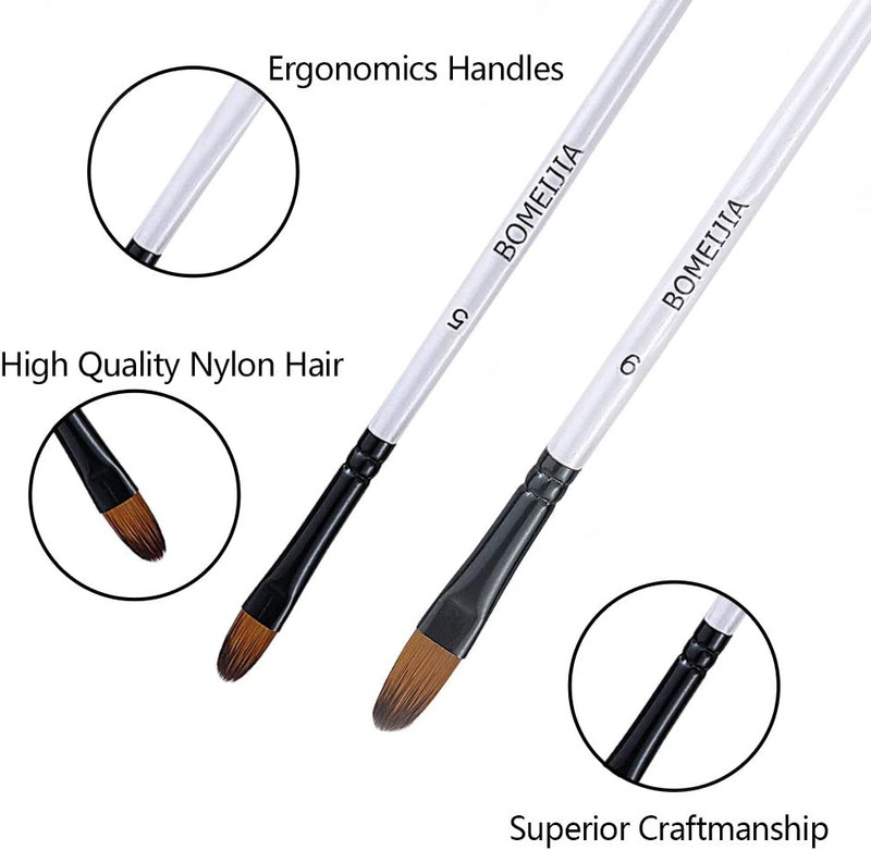 Filbert Paint Brushes Set, 12 PCS Artist Brush for Acrylic Oil Watercolor Gouach gallery