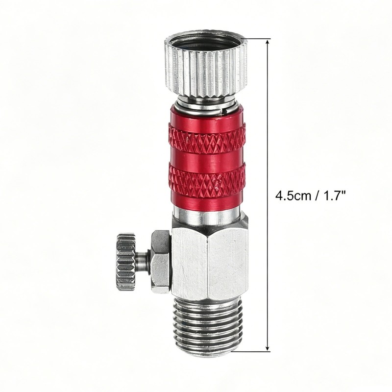 2Pcs 1/8 Air Brush Control Valve Quick Connect Adapter w/ Airflow Regulator Red gallery