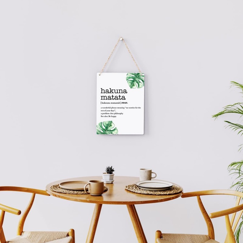 Motivational Wood Wall Art Hakuna Matata Word Definition Hanging Sign Farmhou... gallery