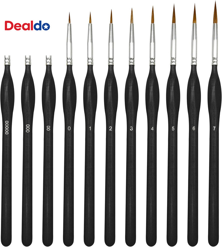 11PCS Fine Detail Paint Brushes Set, Miniature Painting Brushes Kit for Oil, Acr gallery