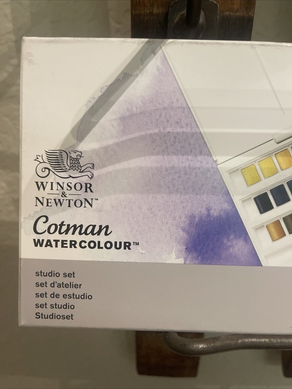 Winsor & Newton Cotman Watercolour Studio Set 46pcs Half Pan w/ Brush **NEW** gallery
