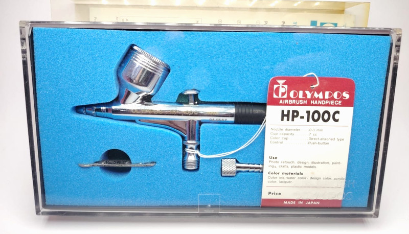 Olympos HP-100C Airbrush NOS 0.3mm Made in Japan New in Box FedEx RARE gallery