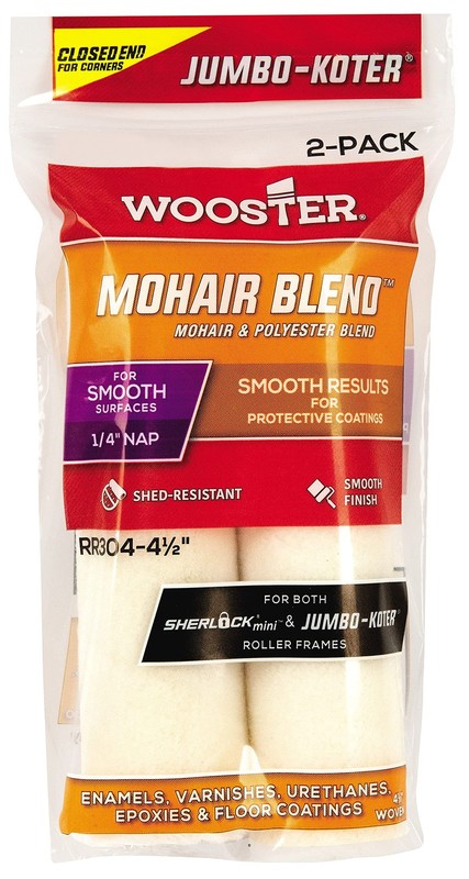 Wooster Brush RR304-4-1/2 Jumbo-Koter Mohair Blend Roller 4-1/2", No Color