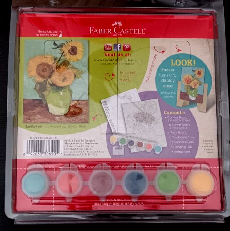 Faber Castell Paint by Number Sunflowers Museum Series NEW gallery