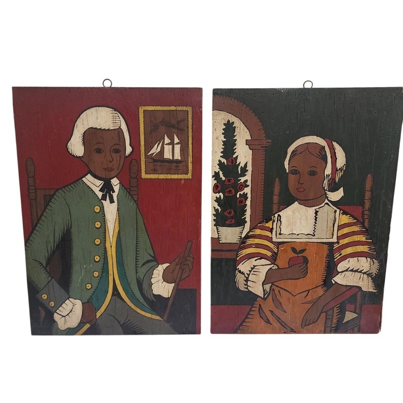African American Folk Art – Paint By Numbers Set- 1960s- MCM- Vintage