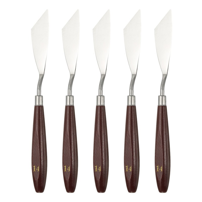 5pcs Painting Knife 2.76x0.91" Steel for Wood Handle