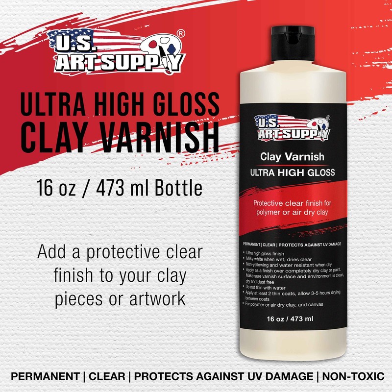 U.S. Art Supply Ultra High Gloss Varnish - 16 Ounce gallery