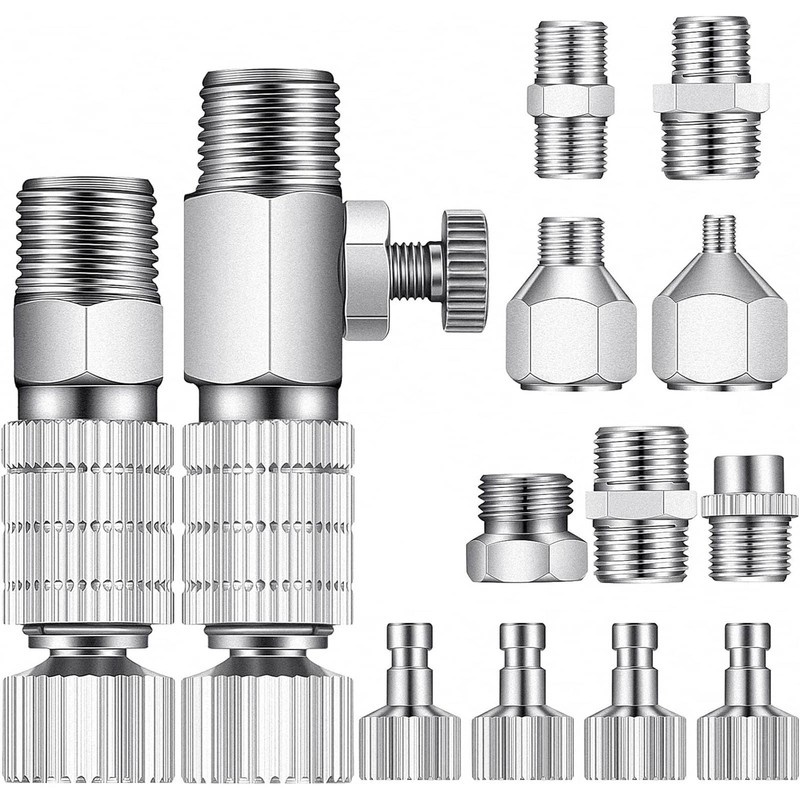 15 Pieces Airbrush Adapter Kit Rustproof Including 1/8 inch Male Connectors gallery