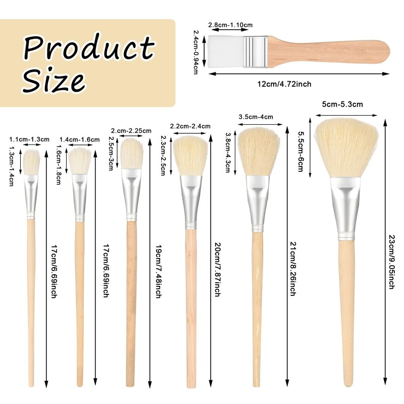 Mop Brush for Acrylic Painting, 7 Pieces Versatile Blending Brush Paint Brushes gallery