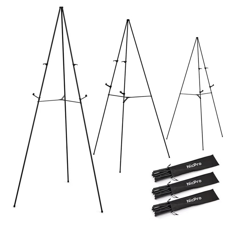 Nicpro Art Folding Easels For Display 6 Pack 63 Inches Metal Floor Easel Stand
