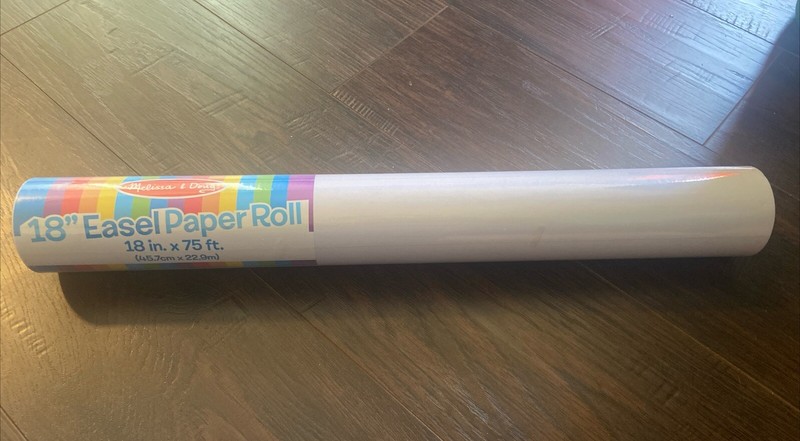 Melissa & Doug, 18" (75 ft.) Easel Paper Roll - White, Premium Heavy Weight Bond