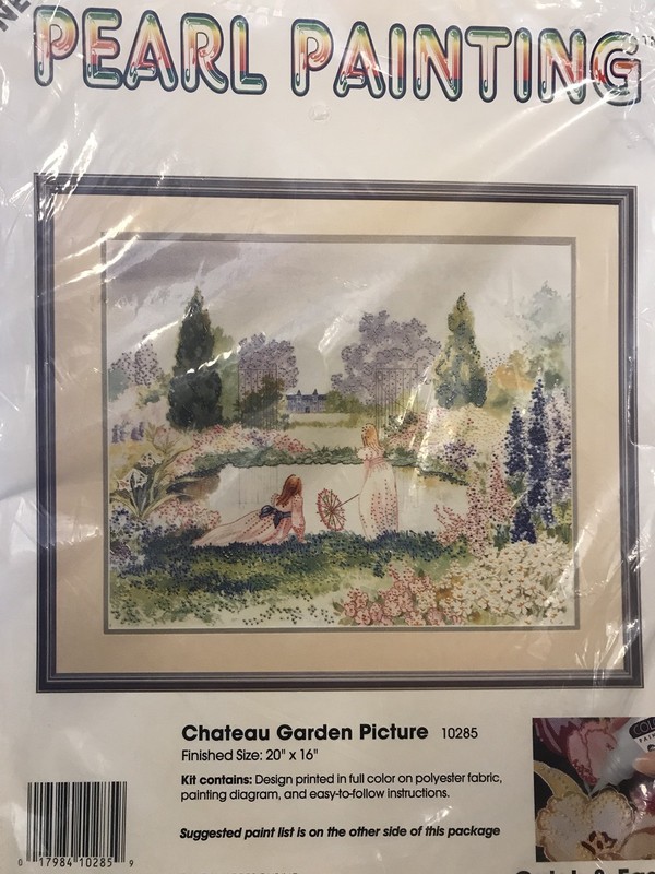 Pearl Painting Kit Chateau Garden Picture Girls Pond House Flowers 20×16 10285