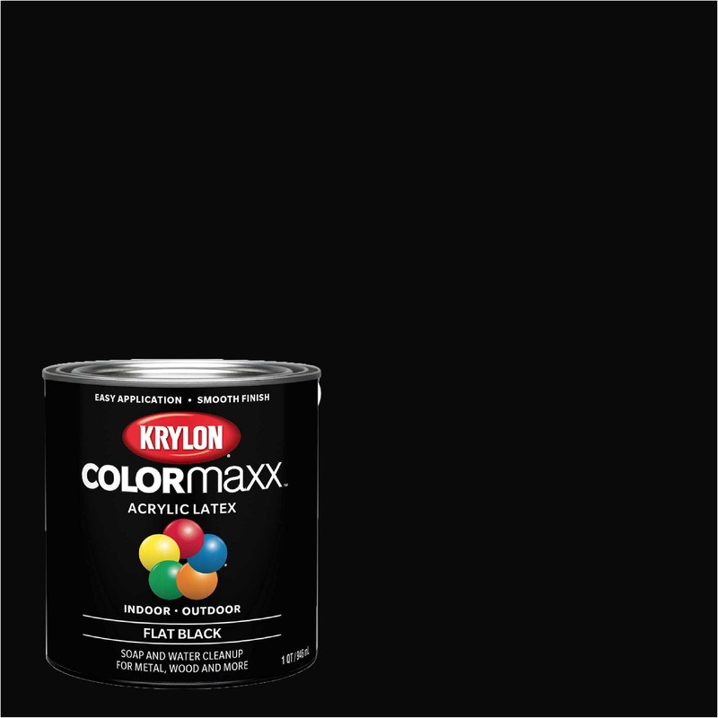Krylon COLORmaxx Black Acrylic Latex Brush On Paint 31.22 Fl Oz DIY Projects gallery