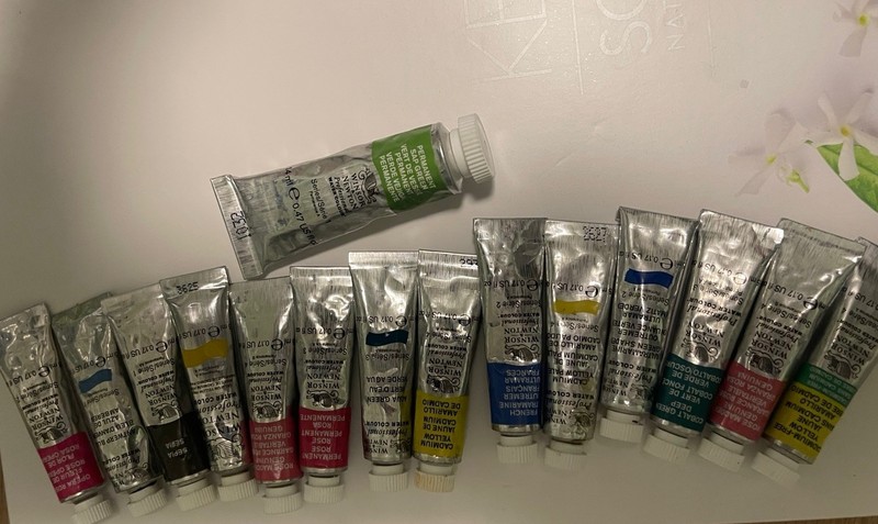 Winsor & Newton Professional watercolor paint tubes lot of 15 5 ML And A 14 ML