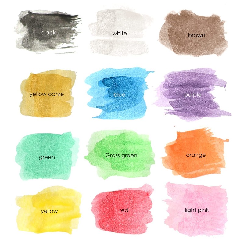 2 Pack Watercolor Paint Set 12 Vivid Colors Includes Watercolour Mixing Palet... gallery