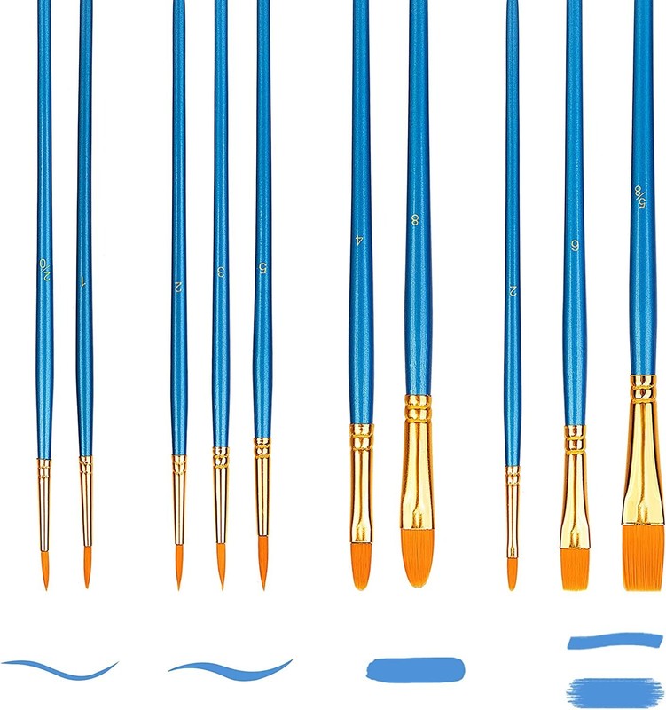 6 Sets of 10 Amazon Basics Detail Paint Brush Sets (60 Brushes Total) gallery