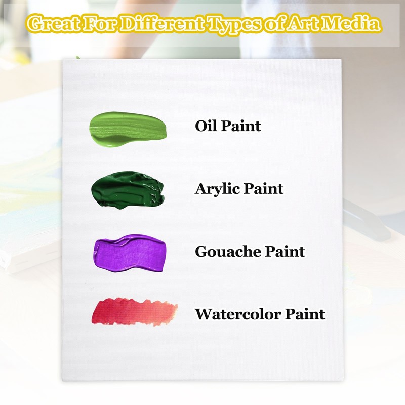 6 Pcs Canvas Boards for Painting, 8x8 Inch Canvas Panels for Acrylic Oil gallery