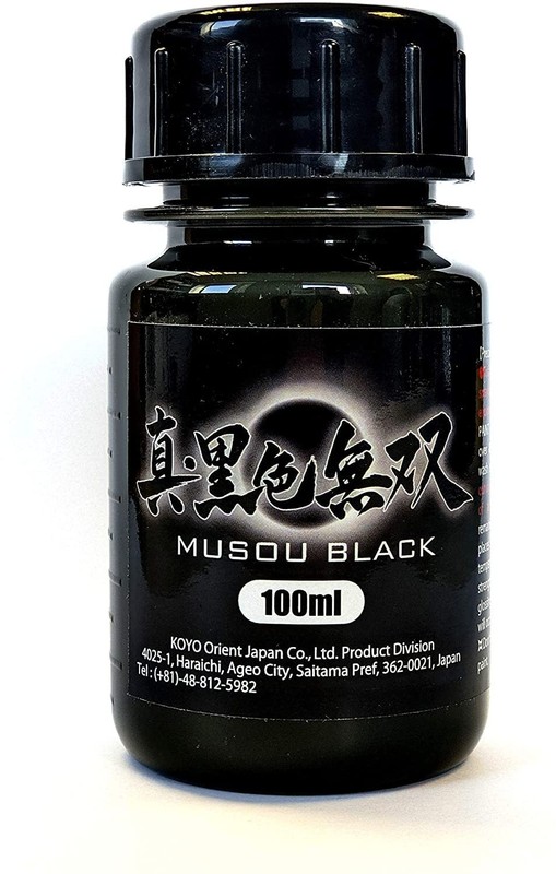 Musou Black Water-based Acrylic Paint – 100ml – Made in Japan – Blackest Black