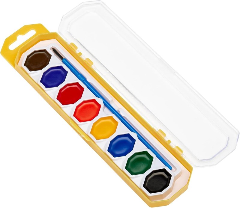 Whimsical 8-Color Washable Watercolor Set with Brush – Safe & Non-Toxic for Kids gallery