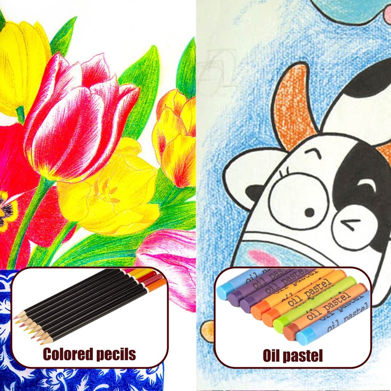 KINSPORY 168-Pack Art Supplies, Deluxe Wooden Set Crafts Drawing Beige gallery