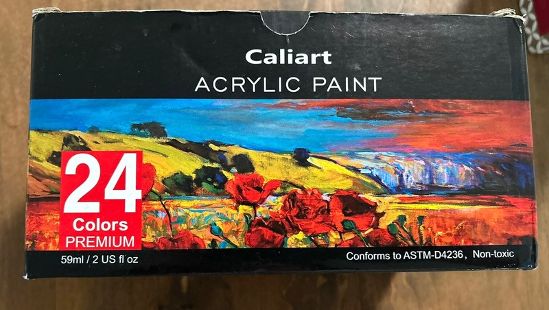 Caliart Acrylic Paint Set of 20 Colors Premium 59ml / 2 US fl oz ASTM-D4236