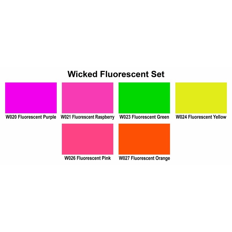 Createx Wicked Colors Fluorescent Set Airbrush Paint Water Based 6 * 2oz W103 gallery
