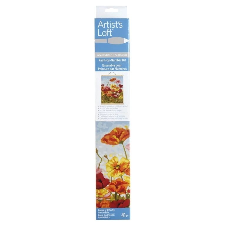 Artist’s Loft Paint by Number Kit 16 in x 20 in Flowers 41 pieces NIB