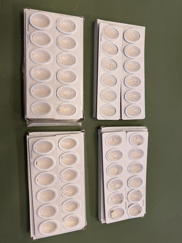 4 BOXES (48 PCS) VTG PRANG WATERCOLOR Paint REFILLS, White 0/16 #00809